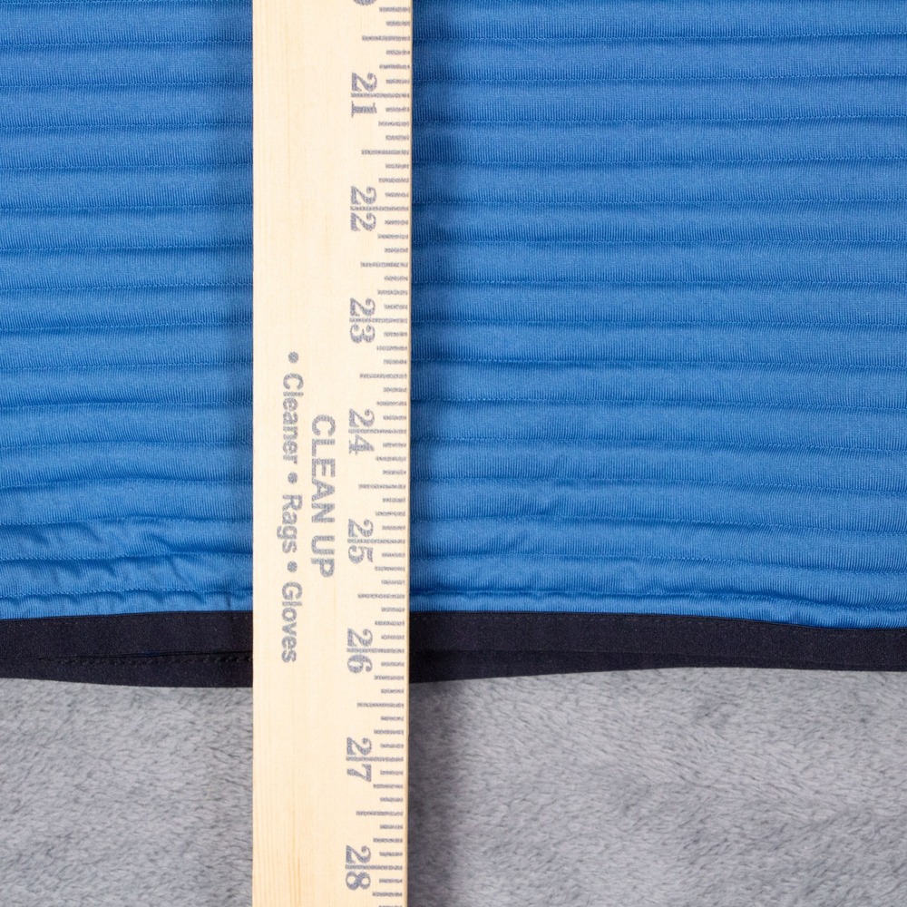 Under Armour Mens M ColdGear Golf 1/4 Zip‎ Pullover Blue Textured Ribbed - Picture 10 of 11
